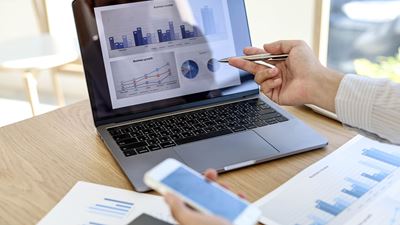 Bildschirm mit Statistiken