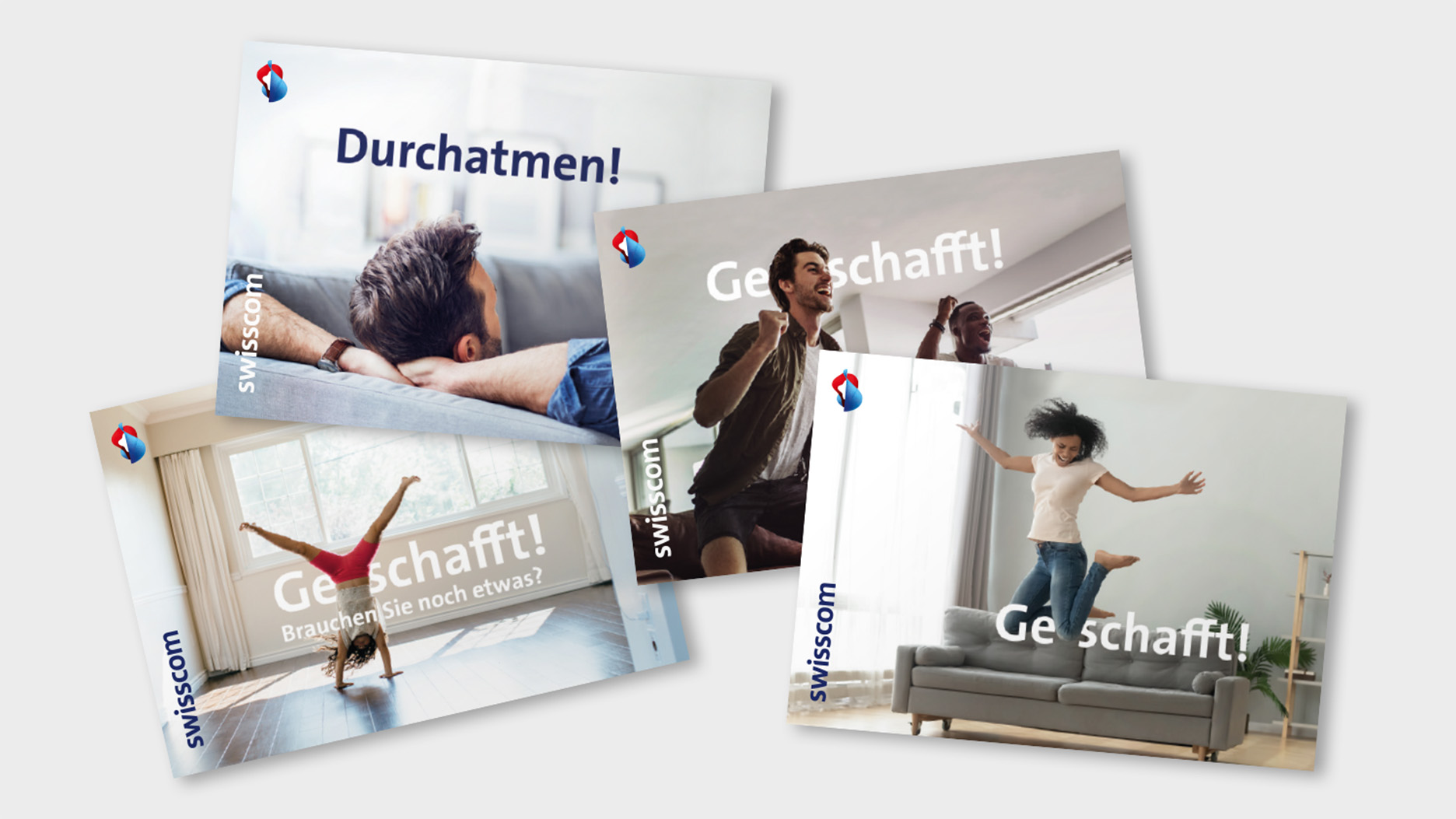 Postkarten der Swisscom an alle, die eben umgezogen sind.